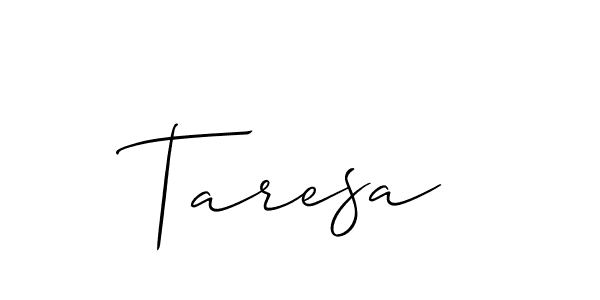 Allison_Script is a professional signature style that is perfect for those who want to add a touch of class to their signature. It is also a great choice for those who want to make their signature more unique. Get Taresa name to fancy signature for free. Taresa signature style 2 images and pictures png