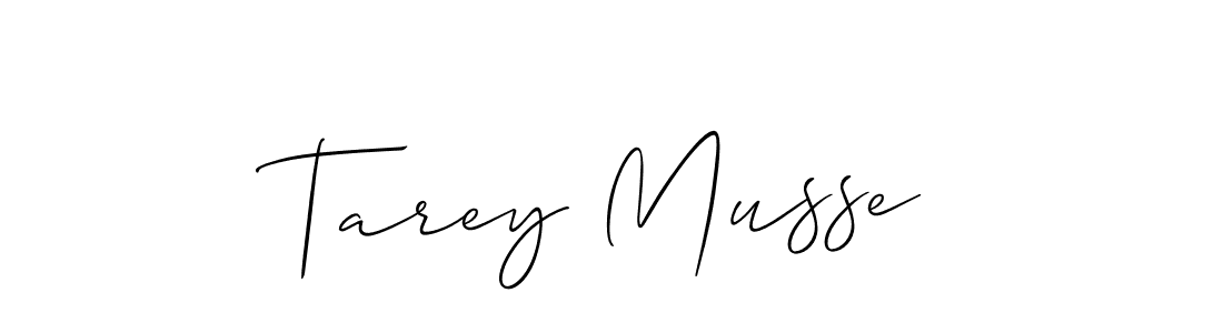 You should practise on your own different ways (Allison_Script) to write your name (Tarey Musse) in signature. don't let someone else do it for you. Tarey Musse signature style 2 images and pictures png