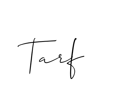 if you are searching for the best signature style for your name Tarf. so please give up your signature search. here we have designed multiple signature styles  using Allison_Script. Tarf signature style 2 images and pictures png