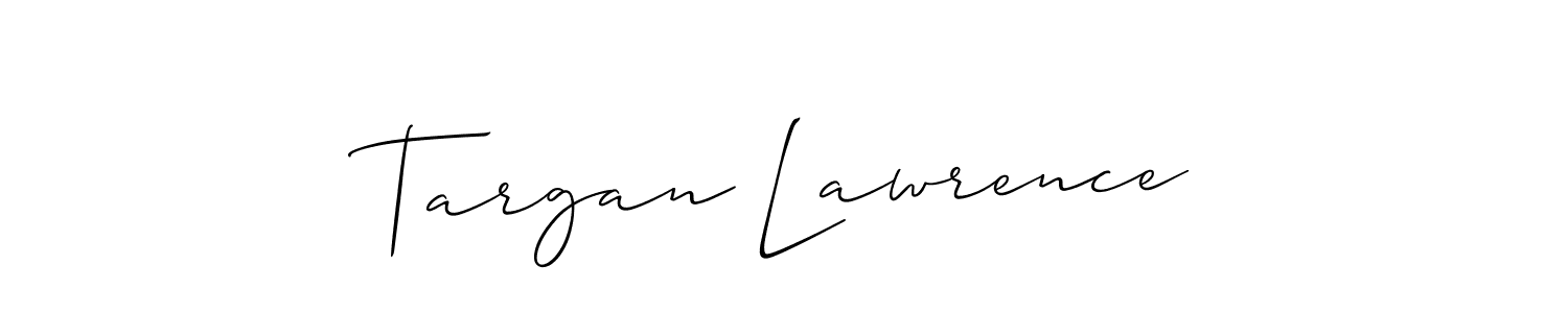 Design your own signature with our free online signature maker. With this signature software, you can create a handwritten (Allison_Script) signature for name Targan Lawrence. Targan Lawrence signature style 2 images and pictures png
