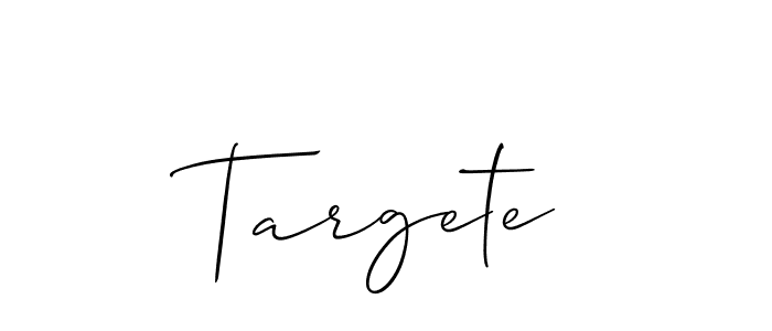 Make a short Targete signature style. Manage your documents anywhere anytime using Allison_Script. Create and add eSignatures, submit forms, share and send files easily. Targete signature style 2 images and pictures png