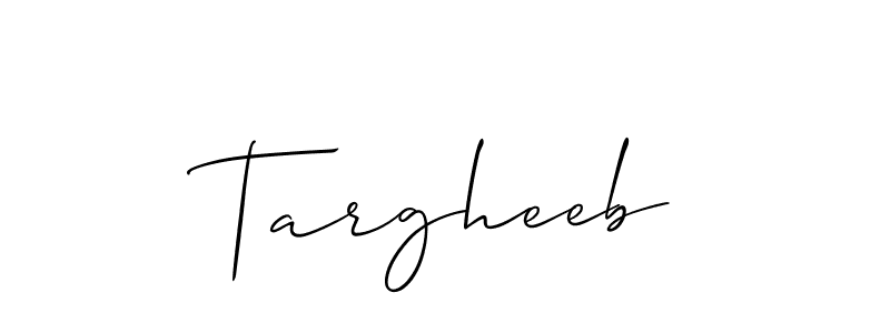 Once you've used our free online signature maker to create your best signature Allison_Script style, it's time to enjoy all of the benefits that Targheeb name signing documents. Targheeb signature style 2 images and pictures png