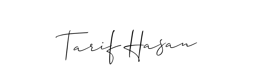 Design your own signature with our free online signature maker. With this signature software, you can create a handwritten (Allison_Script) signature for name Tarif Hasan. Tarif Hasan signature style 2 images and pictures png