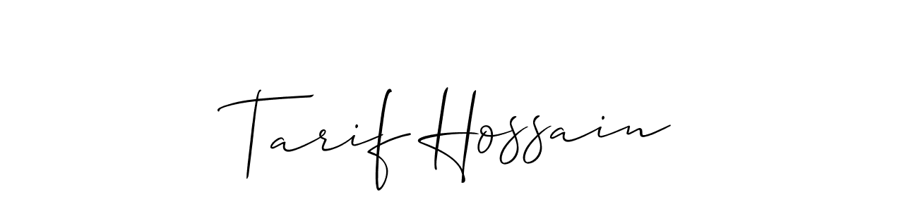 You should practise on your own different ways (Allison_Script) to write your name (Tarif Hossain) in signature. don't let someone else do it for you. Tarif Hossain signature style 2 images and pictures png