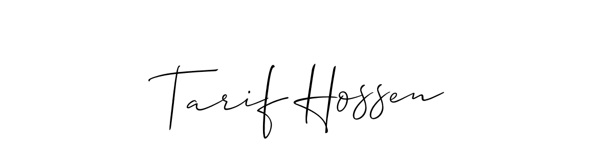 This is the best signature style for the Tarif Hossen name. Also you like these signature font (Allison_Script). Mix name signature. Tarif Hossen signature style 2 images and pictures png