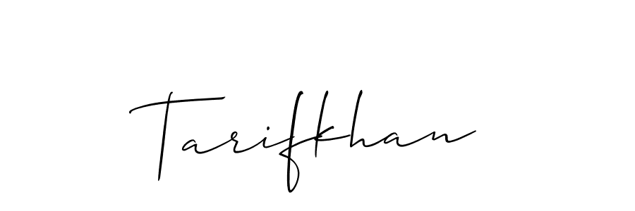 Similarly Allison_Script is the best handwritten signature design. Signature creator online .You can use it as an online autograph creator for name Tarifkhan. Tarifkhan signature style 2 images and pictures png