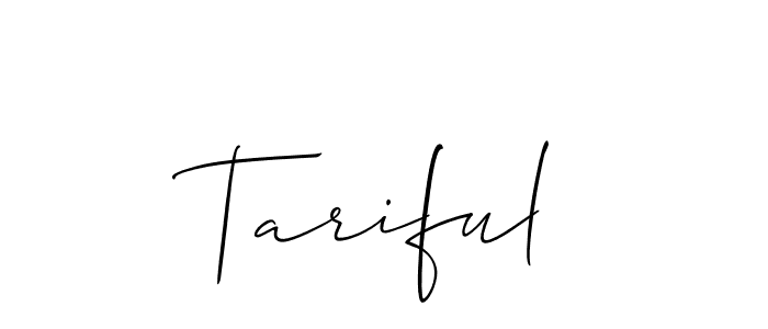 Tariful stylish signature style. Best Handwritten Sign (Allison_Script) for my name. Handwritten Signature Collection Ideas for my name Tariful. Tariful signature style 2 images and pictures png