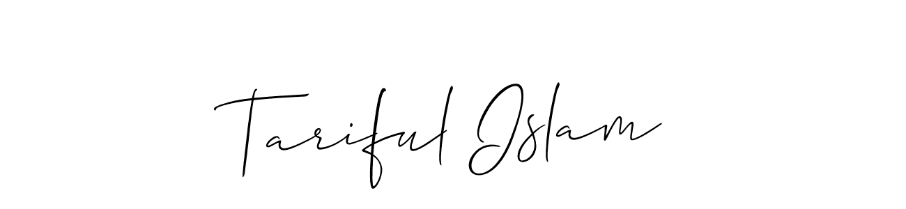 Tariful Islam stylish signature style. Best Handwritten Sign (Allison_Script) for my name. Handwritten Signature Collection Ideas for my name Tariful Islam. Tariful Islam signature style 2 images and pictures png