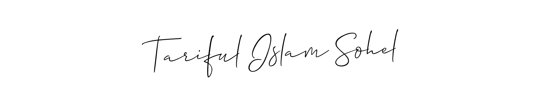 Design your own signature with our free online signature maker. With this signature software, you can create a handwritten (Allison_Script) signature for name Tariful Islam Sohel. Tariful Islam Sohel signature style 2 images and pictures png