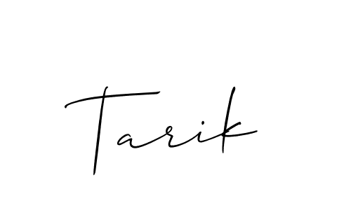 How to make Tarik name signature. Use Allison_Script style for creating short signs online. This is the latest handwritten sign. Tarik signature style 2 images and pictures png