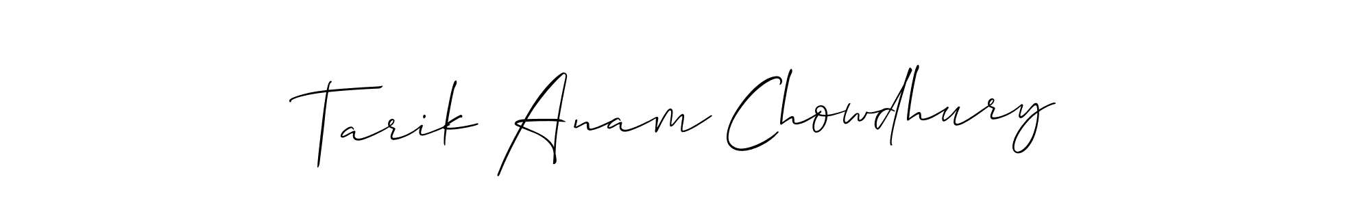 Allison_Script is a professional signature style that is perfect for those who want to add a touch of class to their signature. It is also a great choice for those who want to make their signature more unique. Get Tarik Anam Chowdhury name to fancy signature for free. Tarik Anam Chowdhury signature style 2 images and pictures png