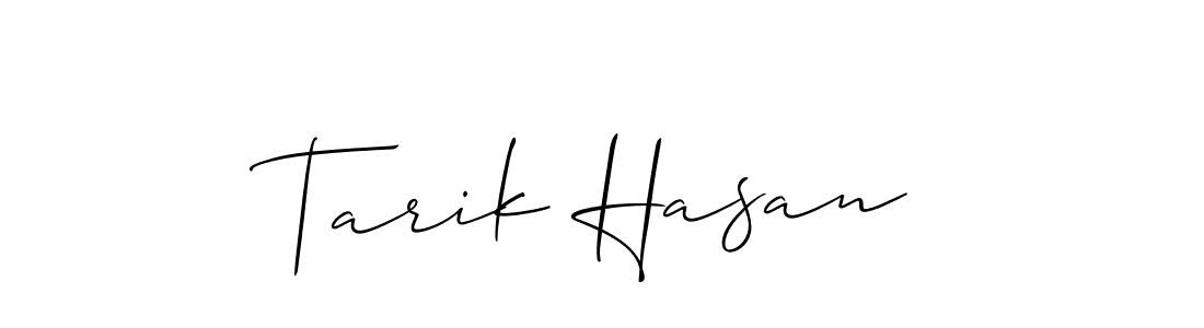 Make a beautiful signature design for name Tarik Hasan. With this signature (Allison_Script) style, you can create a handwritten signature for free. Tarik Hasan signature style 2 images and pictures png