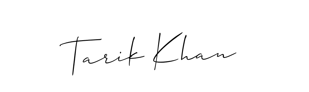 Design your own signature with our free online signature maker. With this signature software, you can create a handwritten (Allison_Script) signature for name Tarik Khan. Tarik Khan signature style 2 images and pictures png