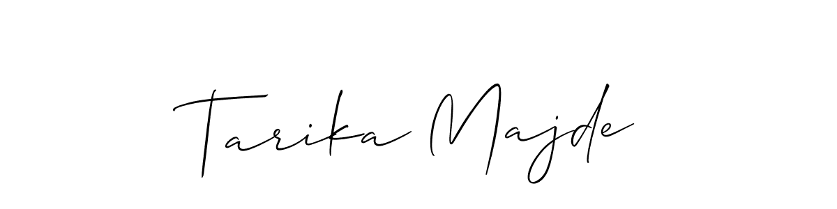 How to make Tarika Majde signature? Allison_Script is a professional autograph style. Create handwritten signature for Tarika Majde name. Tarika Majde signature style 2 images and pictures png