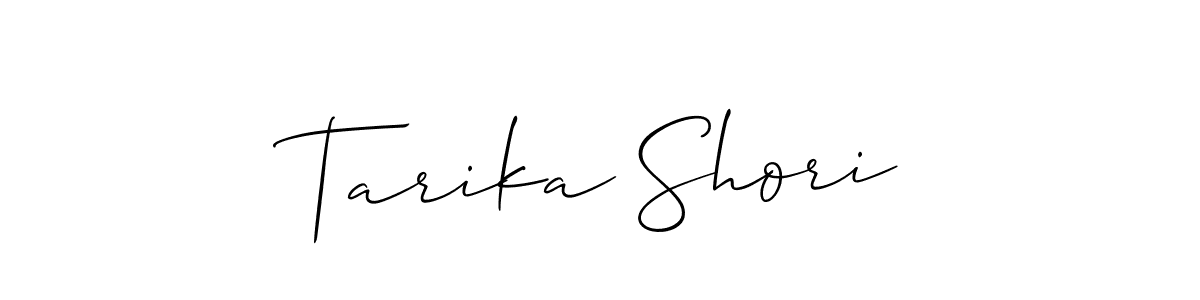 Also You can easily find your signature by using the search form. We will create Tarika Shori name handwritten signature images for you free of cost using Allison_Script sign style. Tarika Shori signature style 2 images and pictures png