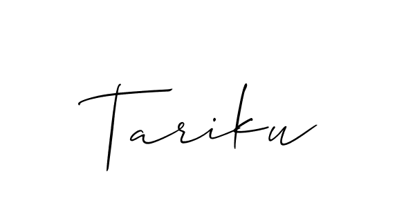 Make a short Tariku signature style. Manage your documents anywhere anytime using Allison_Script. Create and add eSignatures, submit forms, share and send files easily. Tariku signature style 2 images and pictures png