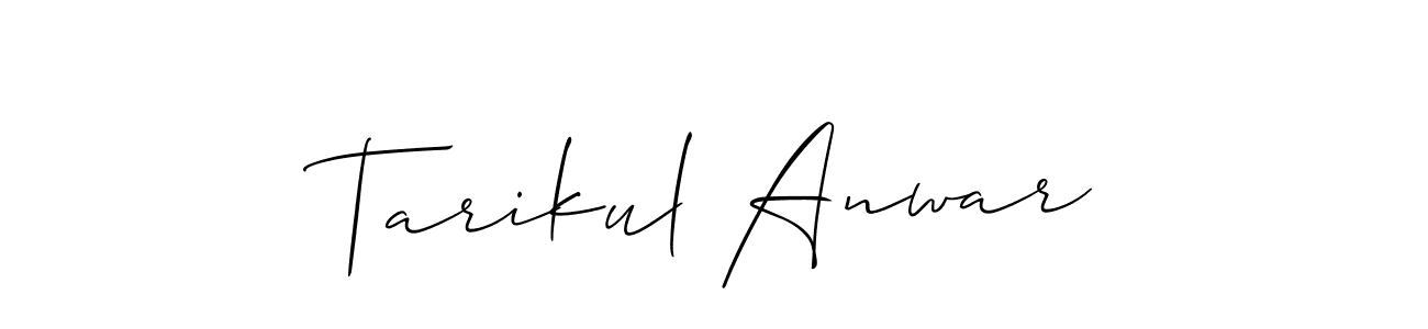 Create a beautiful signature design for name Tarikul Anwar. With this signature (Allison_Script) fonts, you can make a handwritten signature for free. Tarikul Anwar signature style 2 images and pictures png
