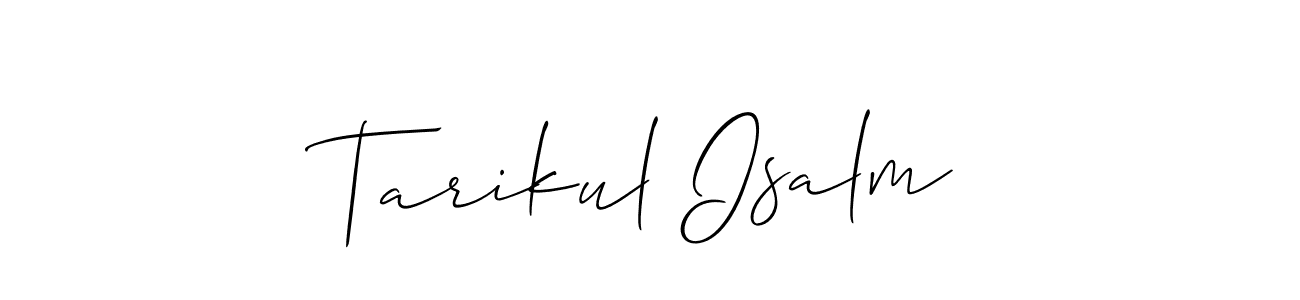 Design your own signature with our free online signature maker. With this signature software, you can create a handwritten (Allison_Script) signature for name Tarikul Isalm. Tarikul Isalm signature style 2 images and pictures png