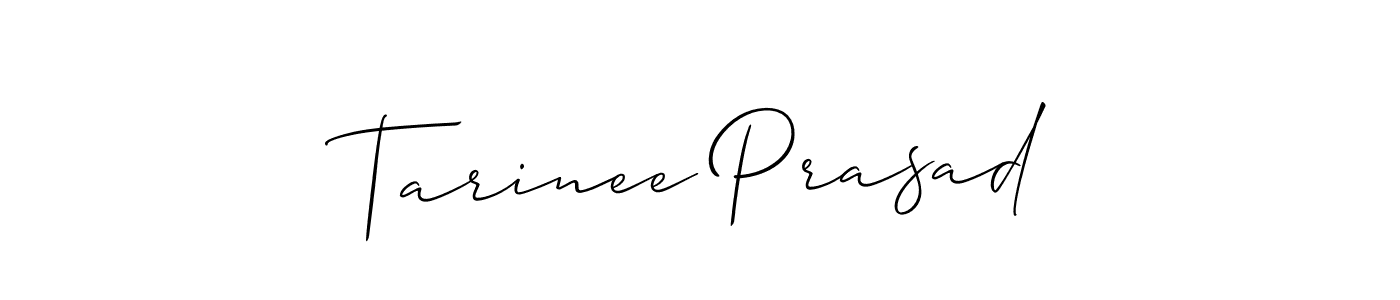 How to make Tarinee Prasad signature? Allison_Script is a professional autograph style. Create handwritten signature for Tarinee Prasad name. Tarinee Prasad signature style 2 images and pictures png
