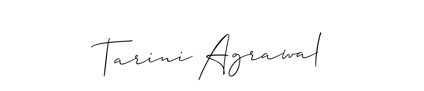 It looks lik you need a new signature style for name Tarini Agrawal. Design unique handwritten (Allison_Script) signature with our free signature maker in just a few clicks. Tarini Agrawal signature style 2 images and pictures png