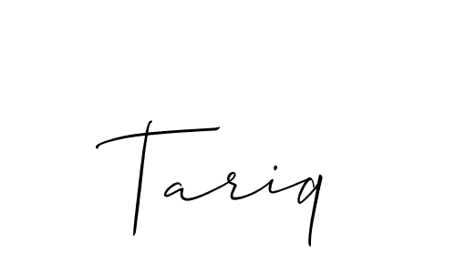 Use a signature maker to create a handwritten signature online. With this signature software, you can design (Allison_Script) your own signature for name Tariq. Tariq signature style 2 images and pictures png