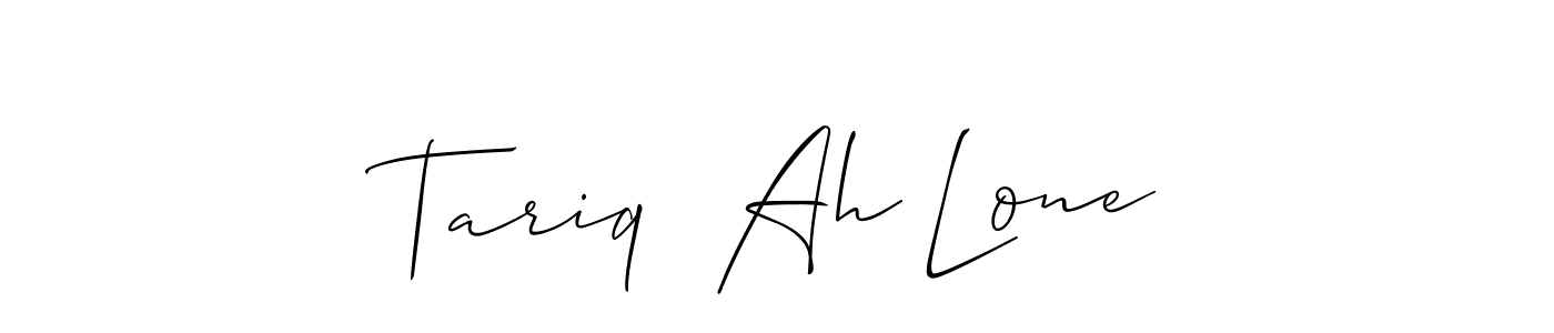 Allison_Script is a professional signature style that is perfect for those who want to add a touch of class to their signature. It is also a great choice for those who want to make their signature more unique. Get Tariq  Ah Lone name to fancy signature for free. Tariq  Ah Lone signature style 2 images and pictures png