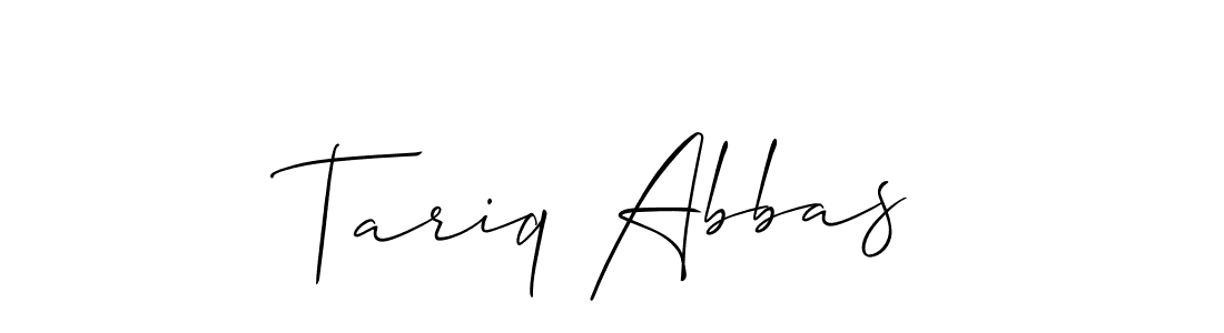 Use a signature maker to create a handwritten signature online. With this signature software, you can design (Allison_Script) your own signature for name Tariq Abbas. Tariq Abbas signature style 2 images and pictures png