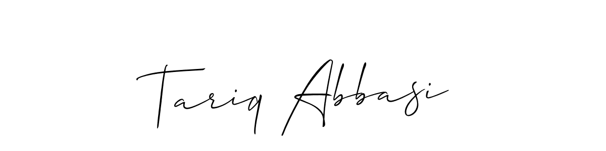 You should practise on your own different ways (Allison_Script) to write your name (Tariq Abbasi) in signature. don't let someone else do it for you. Tariq Abbasi signature style 2 images and pictures png