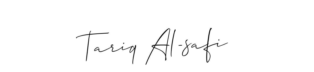 Check out images of Autograph of Tariq Al-safi name. Actor Tariq Al-safi Signature Style. Allison_Script is a professional sign style online. Tariq Al-safi signature style 2 images and pictures png