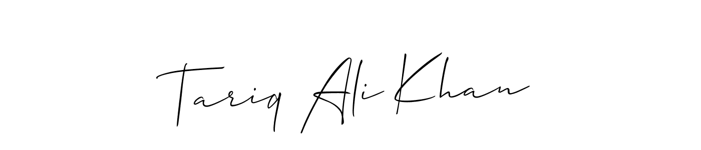 Tariq Ali Khan stylish signature style. Best Handwritten Sign (Allison_Script) for my name. Handwritten Signature Collection Ideas for my name Tariq Ali Khan. Tariq Ali Khan signature style 2 images and pictures png