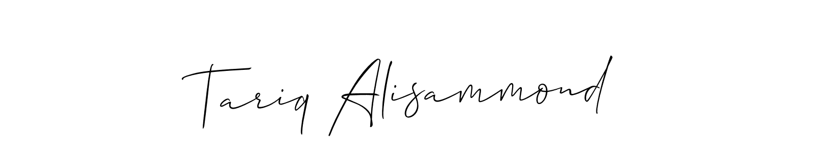 Also You can easily find your signature by using the search form. We will create Tariq Alisammond name handwritten signature images for you free of cost using Allison_Script sign style. Tariq Alisammond signature style 2 images and pictures png