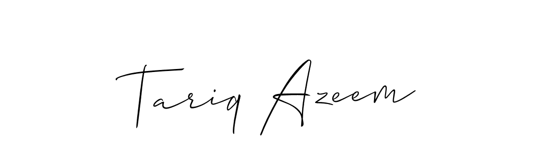 It looks lik you need a new signature style for name Tariq Azeem. Design unique handwritten (Allison_Script) signature with our free signature maker in just a few clicks. Tariq Azeem signature style 2 images and pictures png