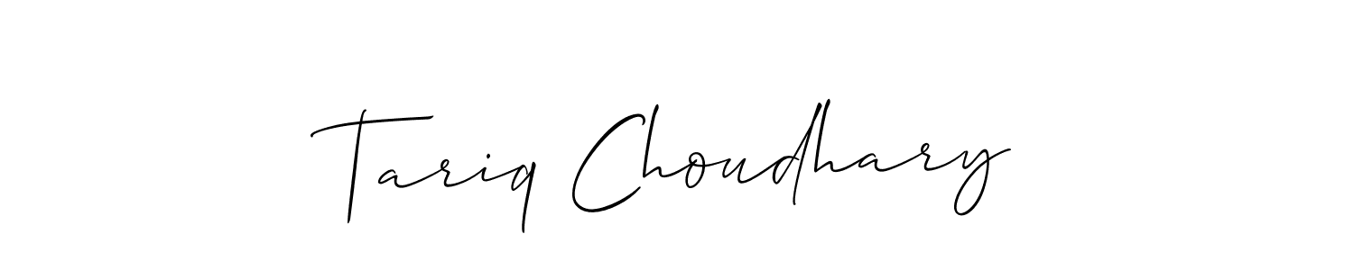 if you are searching for the best signature style for your name Tariq Choudhary. so please give up your signature search. here we have designed multiple signature styles  using Allison_Script. Tariq Choudhary signature style 2 images and pictures png