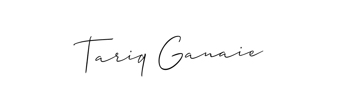 Make a short Tariq Ganaie signature style. Manage your documents anywhere anytime using Allison_Script. Create and add eSignatures, submit forms, share and send files easily. Tariq Ganaie signature style 2 images and pictures png