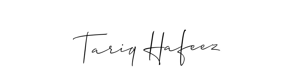 How to make Tariq Hafeez signature? Allison_Script is a professional autograph style. Create handwritten signature for Tariq Hafeez name. Tariq Hafeez signature style 2 images and pictures png