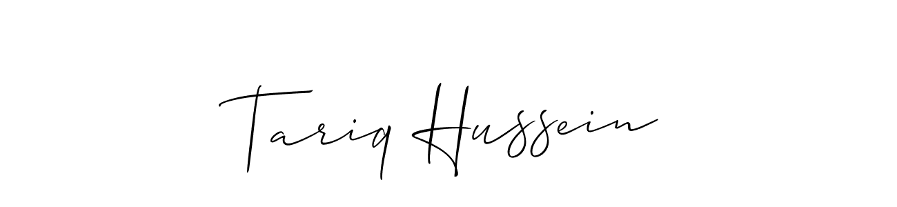 It looks lik you need a new signature style for name Tariq Hussein. Design unique handwritten (Allison_Script) signature with our free signature maker in just a few clicks. Tariq Hussein signature style 2 images and pictures png