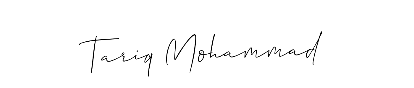 How to Draw Tariq Mohammad signature style? Allison_Script is a latest design signature styles for name Tariq Mohammad. Tariq Mohammad signature style 2 images and pictures png