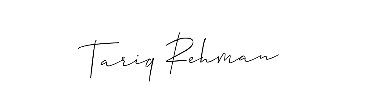 Design your own signature with our free online signature maker. With this signature software, you can create a handwritten (Allison_Script) signature for name Tariq Rehman. Tariq Rehman signature style 2 images and pictures png