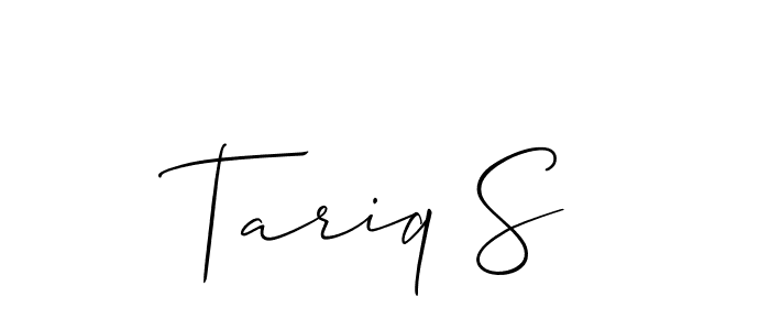 Also You can easily find your signature by using the search form. We will create Tariq S name handwritten signature images for you free of cost using Allison_Script sign style. Tariq S signature style 2 images and pictures png