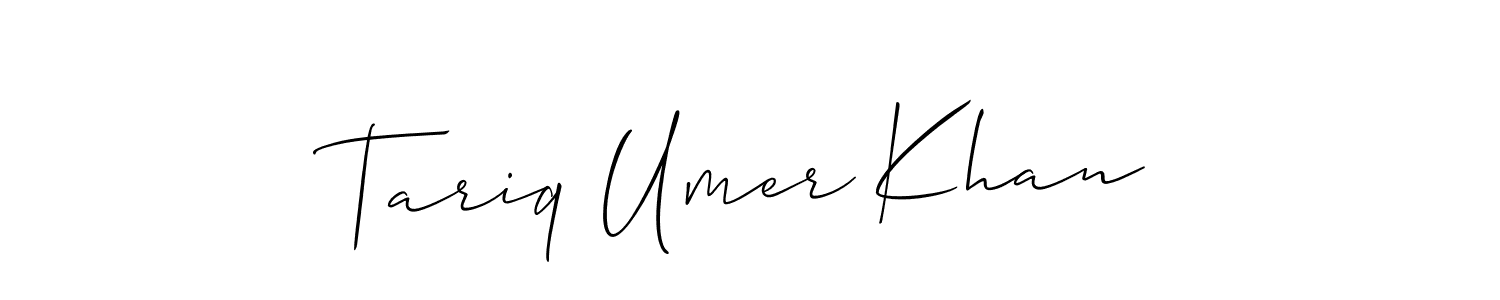 You should practise on your own different ways (Allison_Script) to write your name (Tariq Umer Khan) in signature. don't let someone else do it for you. Tariq Umer Khan signature style 2 images and pictures png