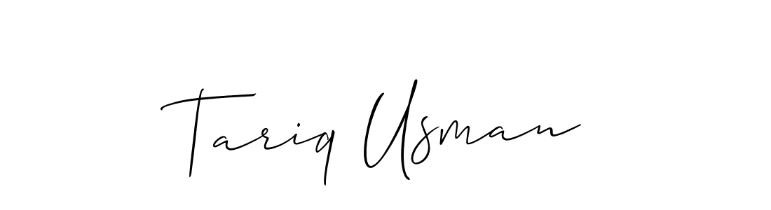 How to Draw Tariq Usman signature style? Allison_Script is a latest design signature styles for name Tariq Usman. Tariq Usman signature style 2 images and pictures png