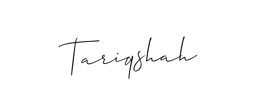 Make a beautiful signature design for name Tariqshah. With this signature (Allison_Script) style, you can create a handwritten signature for free. Tariqshah signature style 2 images and pictures png