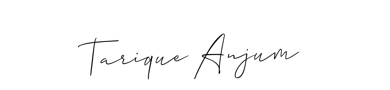 Tarique Anjum stylish signature style. Best Handwritten Sign (Allison_Script) for my name. Handwritten Signature Collection Ideas for my name Tarique Anjum. Tarique Anjum signature style 2 images and pictures png