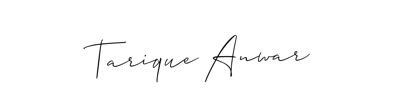 Allison_Script is a professional signature style that is perfect for those who want to add a touch of class to their signature. It is also a great choice for those who want to make their signature more unique. Get Tarique Anwar name to fancy signature for free. Tarique Anwar signature style 2 images and pictures png