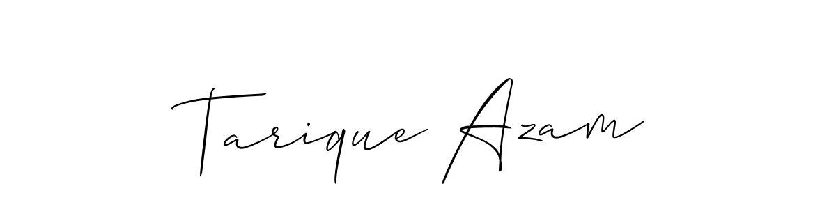 Also we have Tarique Azam name is the best signature style. Create professional handwritten signature collection using Allison_Script autograph style. Tarique Azam signature style 2 images and pictures png
