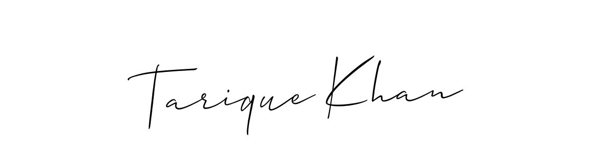 How to make Tarique Khan signature? Allison_Script is a professional autograph style. Create handwritten signature for Tarique Khan name. Tarique Khan signature style 2 images and pictures png