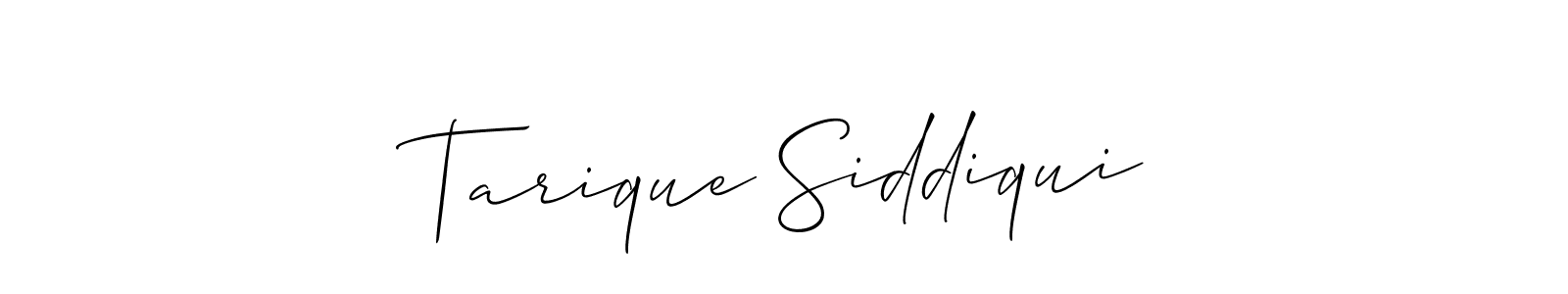 Design your own signature with our free online signature maker. With this signature software, you can create a handwritten (Allison_Script) signature for name Tarique Siddiqui. Tarique Siddiqui signature style 2 images and pictures png