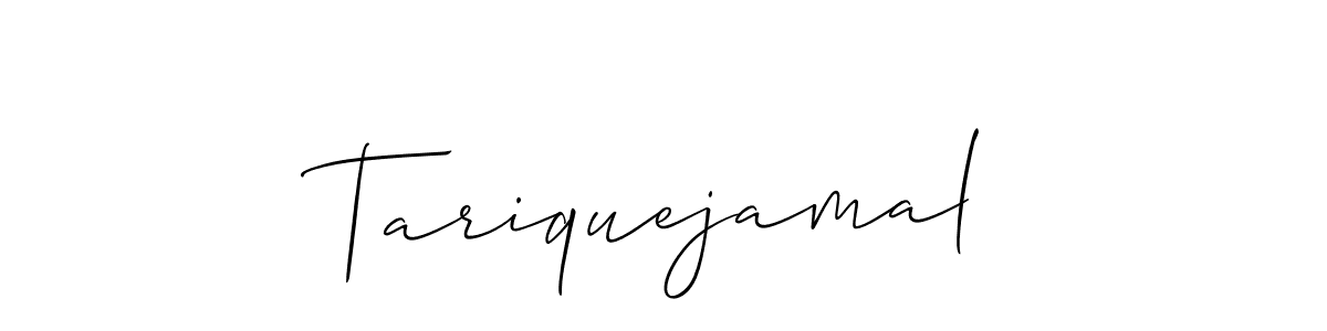 How to make Tariquejamal name signature. Use Allison_Script style for creating short signs online. This is the latest handwritten sign. Tariquejamal signature style 2 images and pictures png