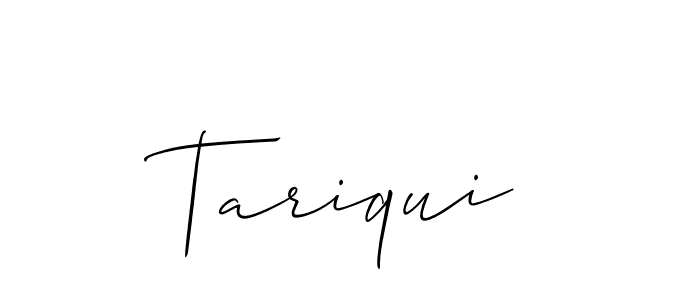Create a beautiful signature design for name Tariqui. With this signature (Allison_Script) fonts, you can make a handwritten signature for free. Tariqui signature style 2 images and pictures png