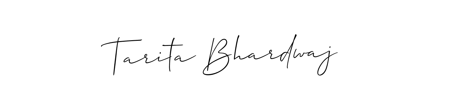 How to make Tarita Bhardwaj name signature. Use Allison_Script style for creating short signs online. This is the latest handwritten sign. Tarita Bhardwaj signature style 2 images and pictures png